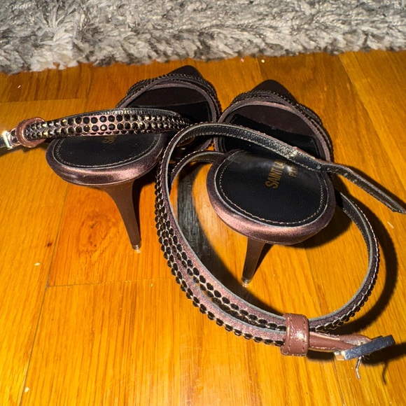 NWOT Saint Laurent Ava sandals in crepe satin with rhinestones - Picture 11 of 13